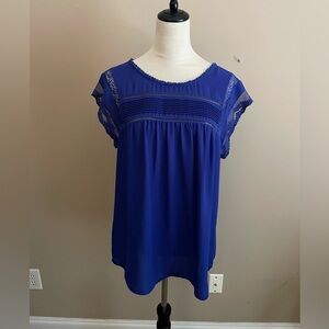 Anthropologie Meadow Blue Top Size Large